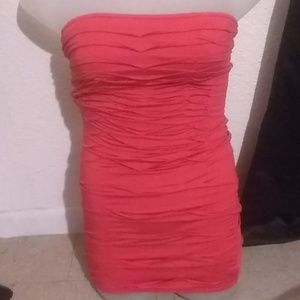 XXI Coral Strapless Dress size M